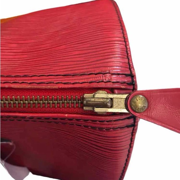 Louis Vuitton Epi Speedy 30 Boston Bag Red Handbag - Picture 9 of 16